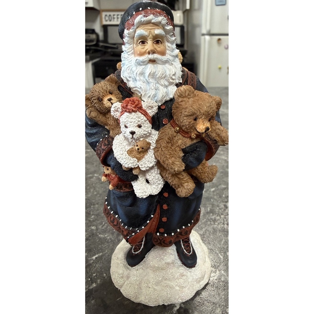 Vtg Pipka Teddy Bear Santa Figurine Limited‎ Edition 4099/9700
